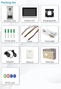 Timbre inteligente con 4 cables Tuya <span class=keywords><strong>WIFI</strong></span> de fácil instalación con cámara de visión nocturna IR Monitor interior de 9 pulgadas para cámara de anillo Villa - Product Image 6