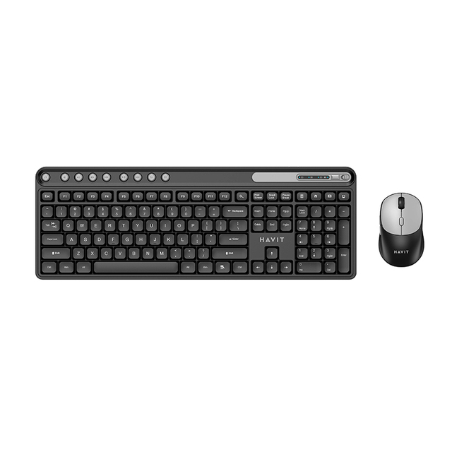 Havit KB271WB Factory Price 2.4G Wireless USB Keyboard Mouse Combo Set Slim Keyboard for Office and Home Computer Use