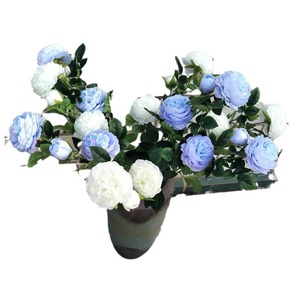 Wholesale 3 Heads <b>Artificial</b> <b>Peony</b> Brazilian Rose Simulation Silk Flower Durable Faux Floral For Wedding Hotel Decoration - Product Image 5