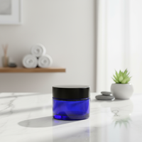 Deluxe Vide 50ml Acrylique Crème pour le Corps Crème pour la Peau Pot en Verre Conteneur 20ml 30ml 100ml Bleu