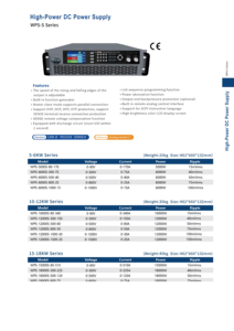 Alimentation programmable haute puissance à large plage de tension 1000V 15A pour usage industriel et laboratoire - Product Image 3