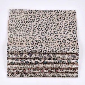 Glänzend Plaid Muster Leopard Vereitelt Weichen Pu-synthetisches Leder für schuhe