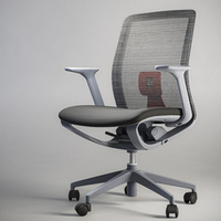 Chaise de bureau exécutive ergonomique moderne à dossier haut réglable en fer, avec repose-pieds et design entièrement en maille, idéale pour l'école et le gaming