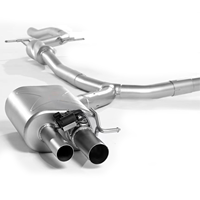 Système d'échappement pour Audi A6L C7, section intermédiaire arrière, double sortie, silencieux à soupape électrique, échappement performance Cat-Back