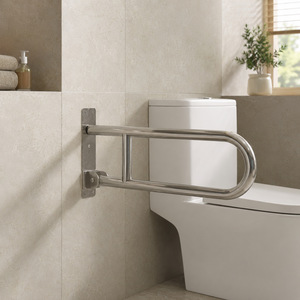 Barres d'appui pour salle de bain en acier inoxydable 304, antidérapantes, en forme de U, pour l'aide aux personnes handicapées - Product Image 2