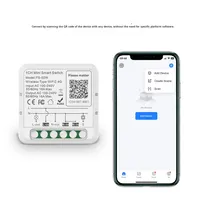 Interrupteur de disjoncteur unique multiplateforme Tuya Matter, maison intelligente, commande vocale, minuterie, écran OLED électrique, sans application de contrôle