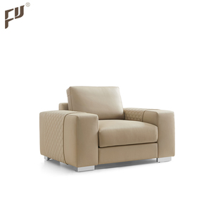 Pemasok Tiongkok Penjualan Terbaik Sofa Bagian Nyaman 1 + 4 Ruang Tamu Set Sofa Kulit Putih Furnitur Modern - Product Image 5