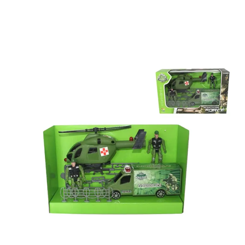 Remay mainan Mini tentara Kit peralatan, kualitas tinggi tentara polisi Set mainan
