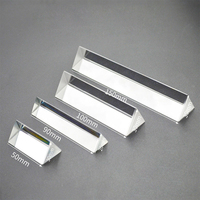 Lentille de prisme triangulaire en cristal transparent optique k9 personnalisée pour prisme optique et lentille