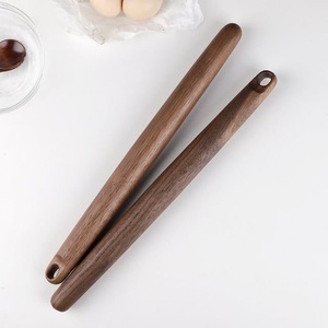 Tùy chỉnh nhiệm vụ nặng nề Đen Walnut gỗ cán pin với kết thúc nhọn, treo lỗ & mịn kết thúc cho Baking Pastry bánh pizza bột - Product Image 1