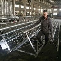 Tour de communication en treillis d'acier galvanisé à chaud de 30m, 45m, 60m avec câbles de tirage, pylvène d'antenne sans fil pour site distancé