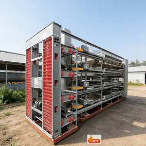 Système de cages avicoles automatiques pour l'élevage en parcs industriels – Équipement d'élevage en couches disponible pour l'ingénierie agricole - Product Image 1