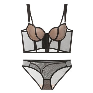Ensemble <span class=keywords><strong>gilet</strong></span> sculptant long à armatures fines et soutien-gorge push-up pour <span class=keywords><strong>femme</strong></span>, en tissu maillé antibactérien, pour poitrines généreuses, effet amincissant et sexy - Product Image 5