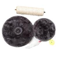 Plataforma de Juego para Gatos de Felpa, Rascador Grande de Doble Capa, Plataforma de Salto, Pelota Colgante, Poste Rascador Pequeño para Gatos, Juguete para Mascotas