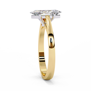 แหวนหมั้นเพชรทรงบริลเลียนต์ทองคำแท้ 18K สำหรับผู้หญิง เพชรเพาะเลี้ยงในห้องปฏิบัติการ รับรองโดย IGI ชุบโรเดียม เพชรหรูหรา VBR JEWELS - Product Image 4
