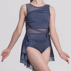 Robe de danse lyrique pour filles et jeunes vêtements de danse de scène strass brillants robe de performance lyrique de ballet <span class=keywords><strong>prix</strong></span> départ usine - Product Image 3