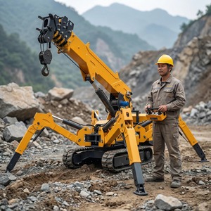 Crawler <b>Spider</b> Crane Telescopic Crane <b>Remote</b> <b>Control</b> Folding 5 T Crawler <b>Spider</b> Crane Narrow Space <b>Remote</b> <b>Control</b> Operation - Product Image 3