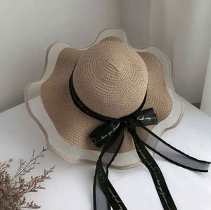 Western New Summer Lace-trimmed Bow Travel Sun Protection Sun <b>Straw</b> Beach <b>Hat</b> for Women - Product Image 4