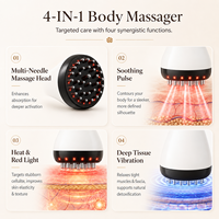 Appareil de massage électrique chauffant pour le remodelage corporel, brosse de massage des méridiens, masseur de drainage lymphatique et outils de massage anti-graisse