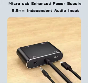 Adaptador VGA a HDTV+VGA de 1080p, Convertidor VGA a HD de Aluminio con Audio de 3.5 mm e Interfaz de Alimentación USB - Product Image 3