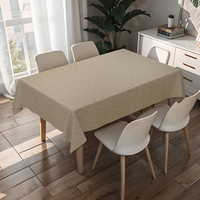 Nappe carrée beige clair style frais RNPT, housse de protection en PVC pour table à manger, nappe pour table basse, idéale pour les fêtes
