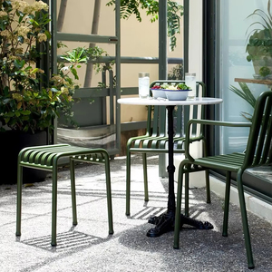 Juego de mesa y silla de bistró para exteriores de hierro moderno para lugares de ocio Tiendas de té con leche Casas de familia y cafés de jardín - Product Image 3