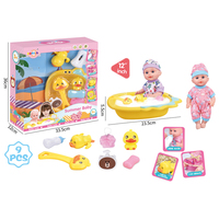 Poupée bébé réaliste en vinyle souple écologique de 12 pouces avec yeux ouvrables et fermables, accessoires biberon, hochet, sucette, modèle à piles, jouet de dessin animé