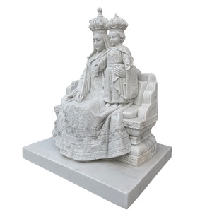 Personnalisé Blanc Marbre Naturel <span class=keywords><strong>Catholique</strong></span> Religieux Béni Statue En Pierre Marbre Vierge Marie Notre-Dame <span class=keywords><strong>De</strong></span> Fatima Pour <span class=keywords><strong>L</strong></span>'<span class=keywords><strong>église</strong></span> - Product Image 2
