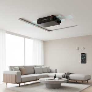 Unité de ventilation mécanique à <span class=keywords><strong>double</strong></span> <span class=keywords><strong>flux</strong></span> avec récupération de chaleur, système d'échangeur de chaleur par air, 1000 m³/h, 588 CFM, contrôleur central - Product Image 1