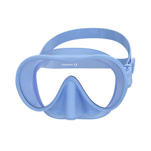 Nuevo Kit de buceo de <span class=keywords><strong>apnea</strong></span>, gafas de silicona líquida personalizadas con lentes de vidrio templado, esnórquel húmedo ecológico, dos tesoros - Product Image 6