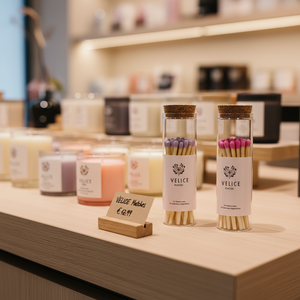 Korek Api Berwarna Macaron dengan Label Kustom dalam Stoples Kaca, Barang Laris untuk Toko Lilin Aroma Rumah, Korek Api Aman - Product Image 5