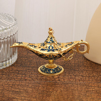 Lampe magique d'Aladdin, nouvelle taille extra-petite 12*6.8, lanterne à vœux en métal, ornement artistique