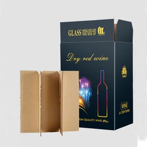 Caja de embalaje de papel Kraft personalizada para transporte de vino Vodka Tequila-Platinum UV Craft <span class=keywords><strong>Bailan</strong></span> Di Package Box - Product Image 5