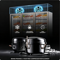 Réfrigérateur commercial à trois portes vitrées pour boissons, vertical, refroidissement par air, LED, dégivrage automatique, A+++ Économe en énergie
