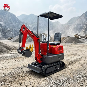 Mini-excavatrice Kylin 1 tonne pour travaux de jardinage en espace étroit avec accessoires tarière, brise-roche et ripper - Product Image 2