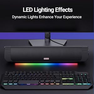 Altavoces Inwa para computadora con micrófono, altavoces para juegos con sonido envolvente virtual 7.1 para PC, PS5, Switch 1/2, monitor de escritorio, alimentación USB - Product Image 5