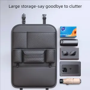 Multifunktions-PU-Leder-Rücksitz-Organizer mit großer Kapazität Hängende Aufbewahrung tasche mit Rückenlehne und Schutz polster - Product Image 5