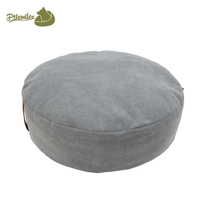 Coussin de lit rond pour chat, simple et populaire avec poignée en cuir, pour lit de chien, cool, pour l'été, tendance 2019