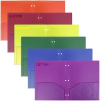 Carpeta perforadora de 3 agujeros de plástico impermeable personalizada, ranura para tarjeta de visita de PVC para Carpeta de documentos de papel de tamaño carta con dos bolsillos