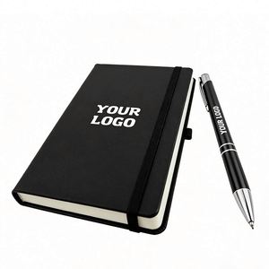 Wholesale Custom Embossed A5 Leather <b>Journal</b> with Logo and Elastic Band Closure Promo Business Gift Lined <b>Writing</b> Pages Notebook - Product Image 1
