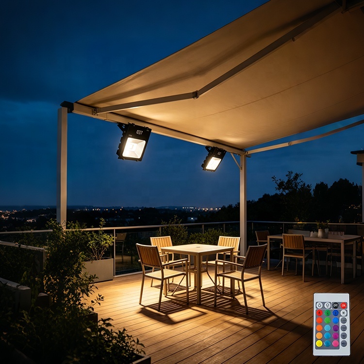 RGB Flood Light Outdoor Waterproof IP66 Color Changing with Remote Control for Park Tree Landscape Building Lighting