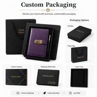 Carnets à verrouillage codé au format A5 à couverture rigide en cuir PU personnalisé avec stylo à bille coffret cadeau