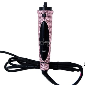 Bling bling diamant décoration haute chaleur 6 en 1 Curling Wand set différentes tailles de bigoudi - Product Image 1