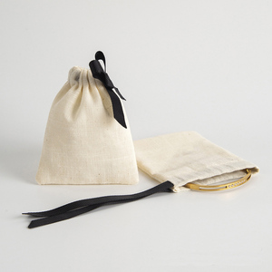 ถุงผ้าฝ้ายใส่เครื่องประดับแบบมีเชือกผูกพร้อมโลโก้สั่งทำ - Product Image 4