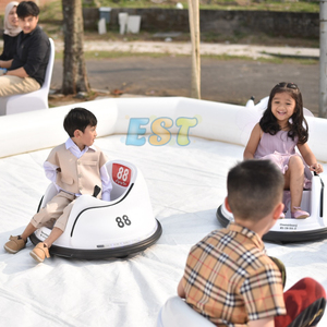 Vui Vẻ Bên Trò Chơi Thương Mại Đua Trắng Theo Dõi Bội Thu Xe Ô Tô Inflatable Đấu Trường Sân Trẻ Em Inflatable Đua Theo Dõi Arena Trắng Cho Thuê - Product Image 5