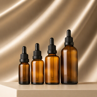 Prix d'usine – Flacon compte-gouttes en verre de 100 ml avec bouchon à vis, couleur ambre marron, pour essence, crème contour des yeux, soins de la peau, petit échantillon de voyage