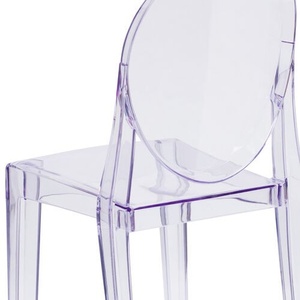 <span class=keywords><strong>Chaise</strong></span> <span class=keywords><strong>Victoria</strong></span> <span class=keywords><strong>Ghost</strong></span> empilable sans accoudoirs en acrylique cristal pour petite salle à manger ou cuisine - Product Image 3
