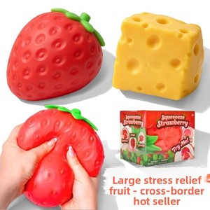 Giant Strawberry Squishy <strong>Toy</strong> Jumbo Squeeze <strong>Toy</strong> <strong>Big</strong> Fruit Model Ornament Stress-Relief Venting <strong>Toy</strong> Extra <strong>Soft</strong> Large Size - Product Image 3