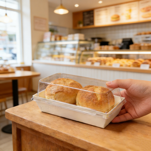 Cajas de Papel Desechables Marrones para Charcutería y <span class=keywords><strong>Donuts</strong></span>, Contenedores de Alimentos para Llevar, Cajas de Panadería con Ventana, Bandeja para Sushi con Tapa - Product Image 4