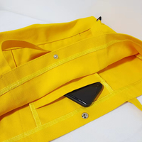 Tas Tote Kapas Ramah Lingkungan Kapasitas Besar untuk Pantai, Fashion Outdoor, Cocok untuk Bepergian atau Pelajar